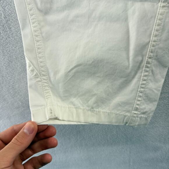 Madewell Pants Women's 4 White Seamed Utility Barrel Leg Cargo Slant Solid NEW - Picture 9 of 12